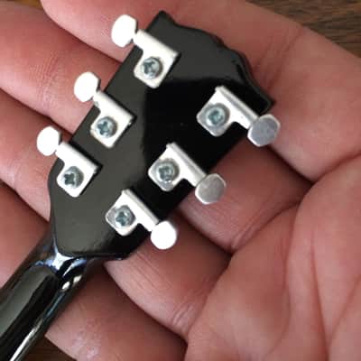 Black Acoustic Guitar Elvis Presley Tribute Miniature Guitar Replica Model image 5