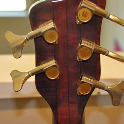 Warwick One Of A Kind Infinity V Custom Shop Fretless Bass Guitar - AAAA Birdseye image 8