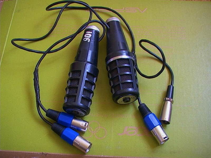 The Pair stereo Oktava MKE 11CH rare soviet microphones USSR vtg image 1