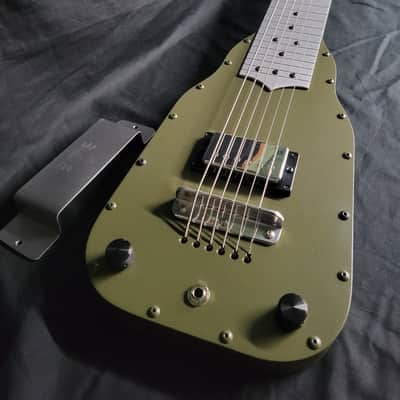 Fouke Industrial Guitars Baritone 2026 Aluminum Lap Steel Guitar - Olive Drab image 1