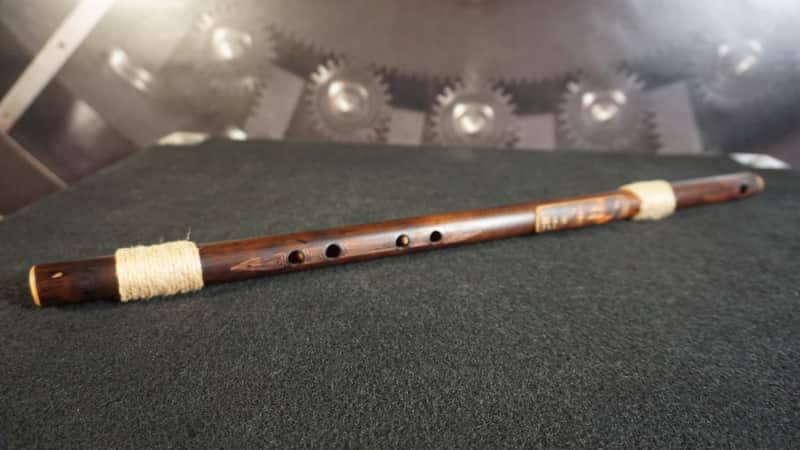 Egyptian Flute with Carved hieroglyphics - 21.5" - Bamboo image 1