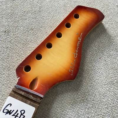 Cherry Burst Maple Wood Guitar Neck, Rosewood 22 Frets Fingerboard image 7