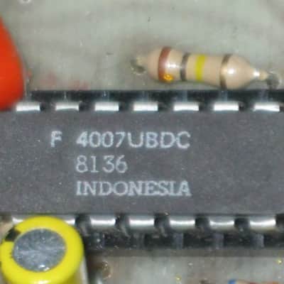for parts / for repair DOD circuit board with parts on it for 575-A Flanger (Analog Flanger) NO casing, NO bottom plate, NO controls, NO switch, NO knobs, NO jacks, NO wires, NO screws (early to mid 1980s) image 20