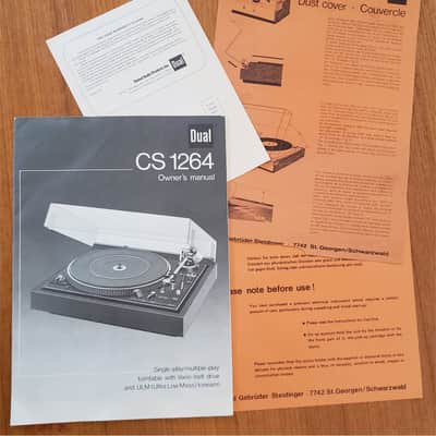 Dual CS 1264 Turntable Automatic Belt-Drive -Beautiful! w. Ortofon OM20  Cartridge & Original Papers image 13