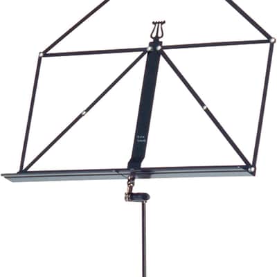 Music Stand | Large Deep Desk | Sturdy Base | Adjustable 3pc Telescopic Design | Folding Compact | Pro Grade for Musicians | German Made | Black image 2