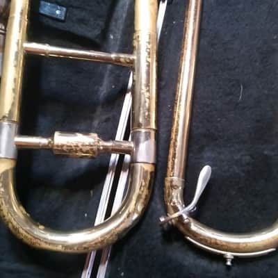 Blessing Scholastic Tenor Trombone, Case & Mouthpiece. Made in USA. Acceptable. image 4
