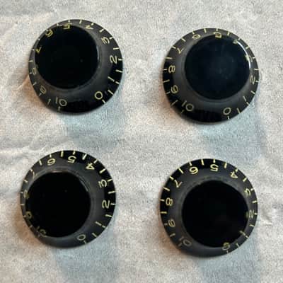 RARE Gibson VOS Custom Shop 50`s reissue black Bonnet / Bell knobs knobs (complete set) MINT image 2