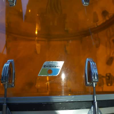 RARE Ludwig Vistalite Orange Drum Kit Owned by Michael Lee (Page & Plant) SIGNED - Delivery Available imagen 9