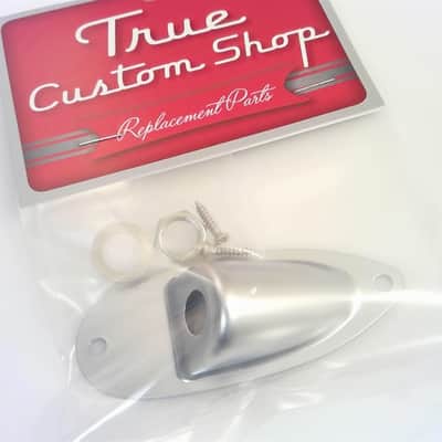 True Custom Shop® MATTE CHROME Boat Jack Plate for Fender Stratocaster image 5