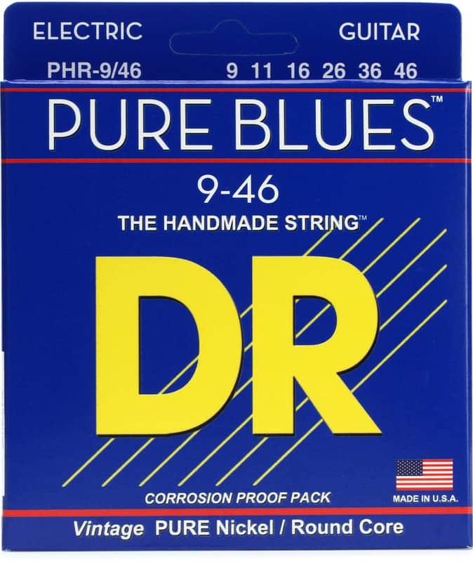 DR Strings PURE BLUES™ - Pure Nickel Electric Guitar Strings: Light to Medium 9-46 image 1
