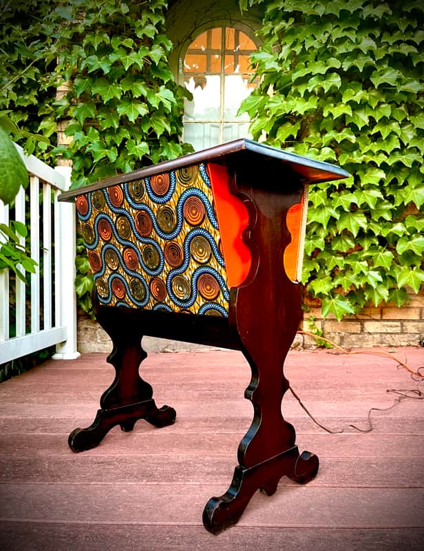 Rotary Connection Wild 1x10 guitar speaker cabinet on legs! Semi closed. Real wood. Lights up. Vintage CTS 10” Alnico speaker. One of a kind / one off. 2026 - Wood image 1