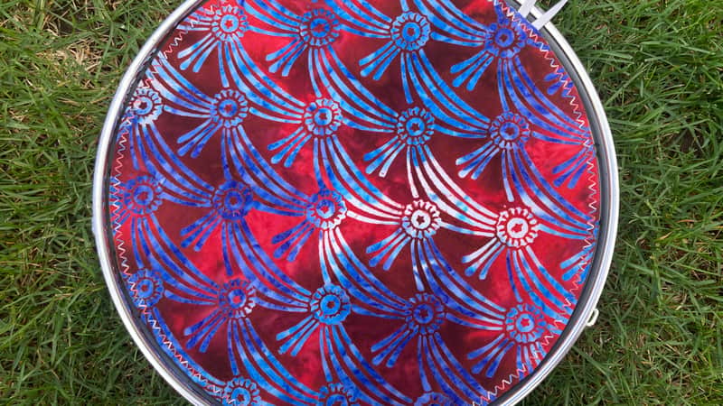 12" reversible Drum Bunny cotton drum cover - partial mute - dampener - compare to Big Fat Snare Drum Quesadilla, Drum Tortilla image 1