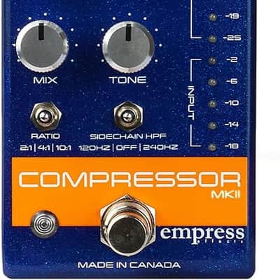 Empress Effects, Empress Compressor MKII Guitar Effects Pedal, Blue Sparkle, CP2B