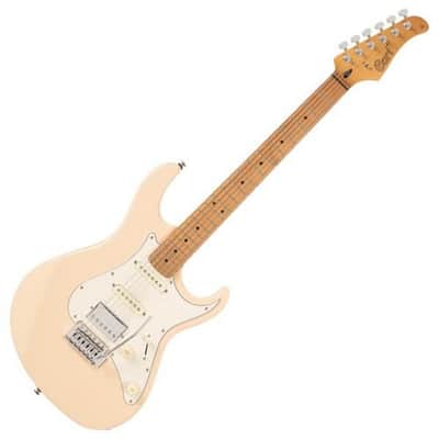 Cort G200SE Aged Cream; roasted maple neck and H-S-S versatility with throwback finishes image 16