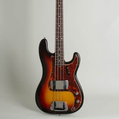 Fender Precision Bass Solid Body Electric Bass Guitar (1963), ser. #92338, black tolex hard shell case. image 1
