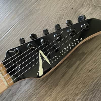 Tom Anderson 2016 Drop T Hollow Chambered Electric Guitar - STUNNING Figured Top Black and Grey image 13