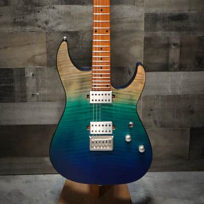 Schecter C-1 Standard Plus Guitar - Blue Fade (3937) image 2