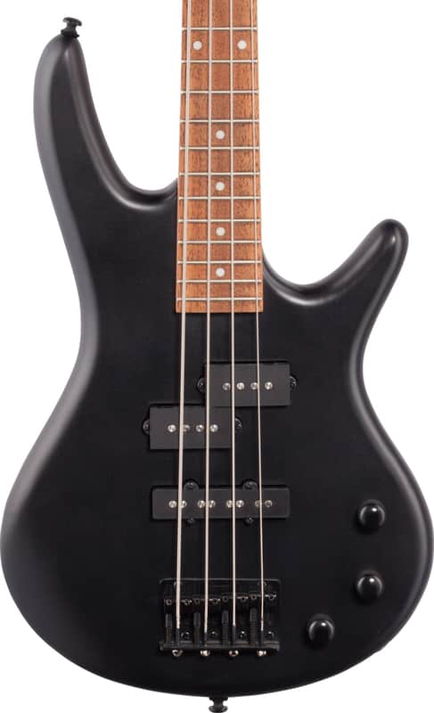Ibanez GSRM20 Mikro Short-Scale 4-String Bass Guitar, Purpleheart Fingerboard, Weathered Black image 1