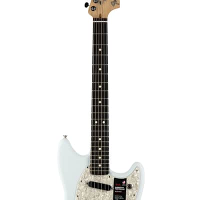 Fender American Performer Mustang Electric Guitar Rosewood Fretboard, Satin Sonic Blue, US2102XXXX image 6