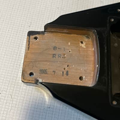 2005 MIJ Jackson RR3 RR Rhoads V Black Guitar Body Floyd Tremolo Ready image 7