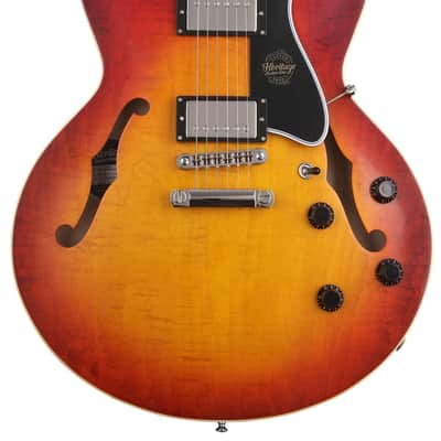 Heritage Custom Core H-535 Semi-hollowbody Electric Guitar - Dark Cherry Sunburst image 1
