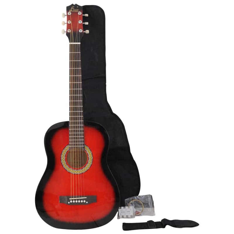 Acoustic Guitar Package - Student Level - Aileen Music AF227L-  Dark Red Burst image 1
