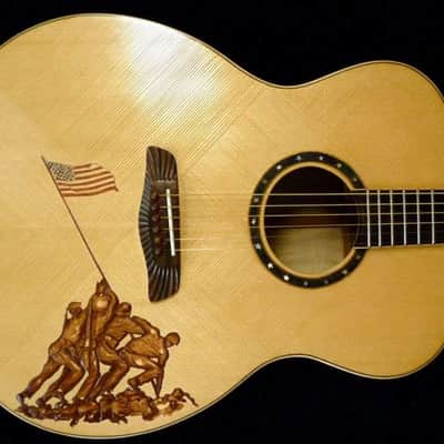 Blueberry Handmade Acoustic Guitar Dreadnought US MARINES Built to Order image 5