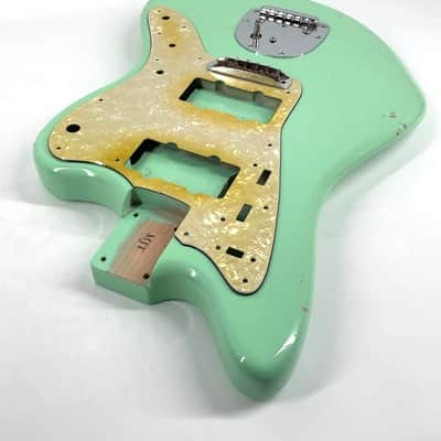 MJT Ultralight Jazzmaster Body 4lbs!! Alder 2025 - Aged Nitro Surf Green image 4