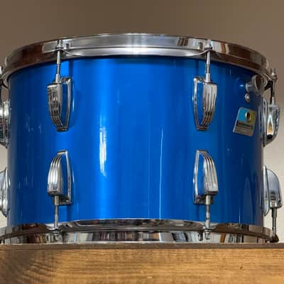 1970's Ludwig 13" Blue Silk 3-Ply Rack Tom 9x13 image 7
