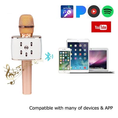 VERKB Wireless Microphones Karaoke Pro, 3-in-1 2600mAh Bluetooth Aluminium Alloy image 6
