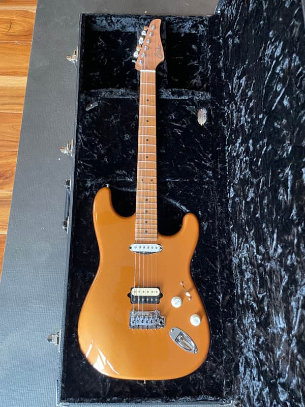 Suhr Custom Classic S HS Orange Burst Metallic Roasted Maple Neck