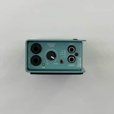 Radial J+4 Stereo Line Driver DI Box 2010s - Seafoam Blue image 3
