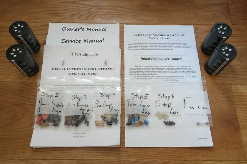 Kenwood 600 restoration kit filter capacitor repair rebuild fix image 1