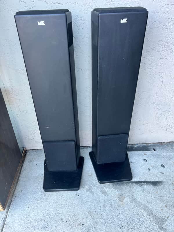 Vintage M&K CS-35 BK Tripole/Dipole Column Surround Speakers Working RARE image 1