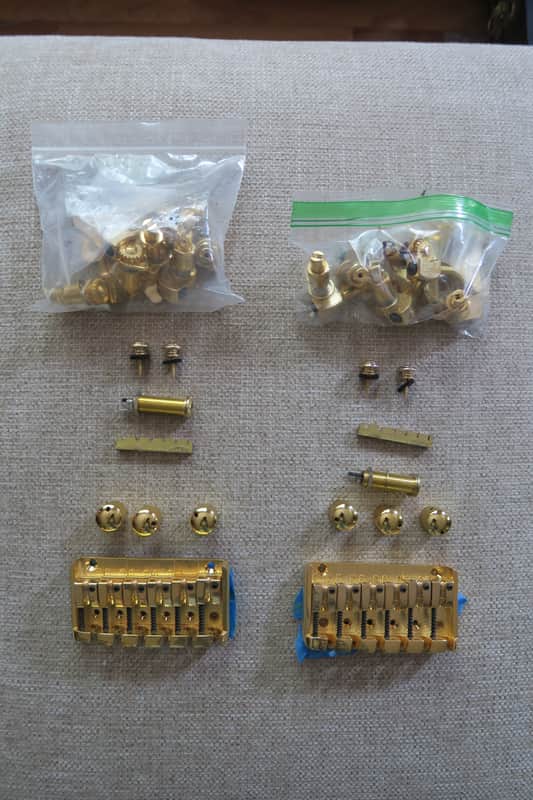 Gold Ibanez Bass Parts - 6 String - Hipshot USA Tuners - Bridge image 1