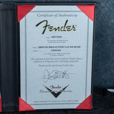 Fender Custom Shop Jason Smith Masterbuilt 63 Strat DLX Closet Classic Bleached 3 Tone Sunburst CZ587259 image 7