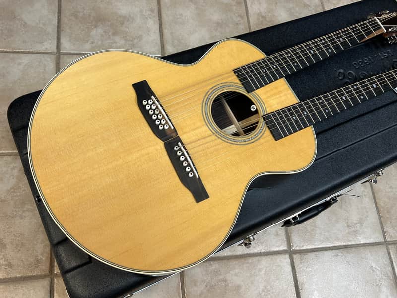 2025 CF Martin Grand J-28E DN Double Neck Acoustic-Electric Guitar Natural image 1