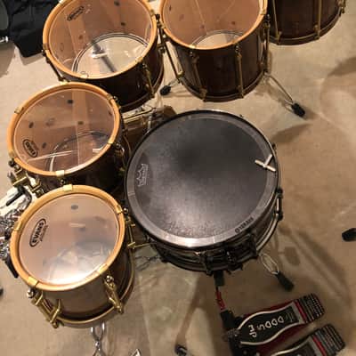 Bearing Edge Drum co. 7 pc Drum Set Bearing Edge 2003 Maple Bubinga image 3