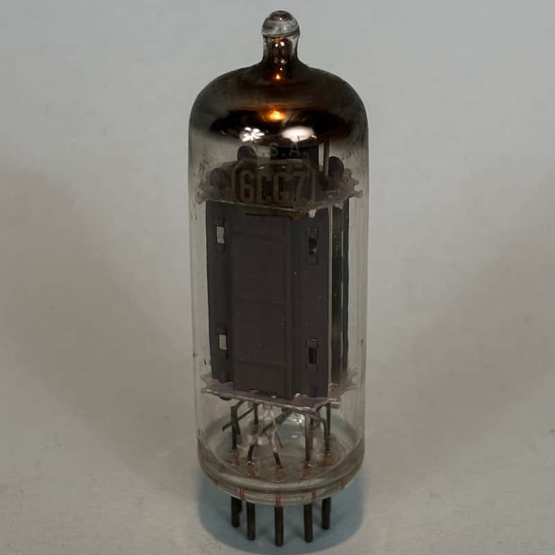 RCA 6CG7 6FQ7 Vintage Gray Plate Halo Getter Tube! T426 image 1