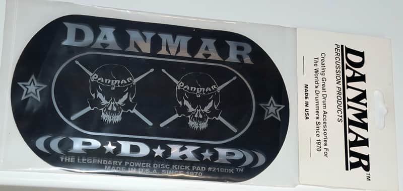 Danmar Double Bass Drum Pedal Beater Power Disc Kick Impact Pad PDKP (Skulls) 210DKST image 1