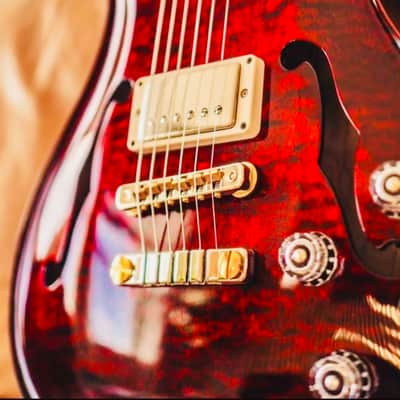 WOW! PRS McCarty 594 Hollowbody II - Fire Red Burst (Wraparound Finish) - FREE Shipping image 5