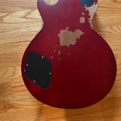 Unbranded Single Cutaway Heavily Aged Guitar Chibson w/Upgrades image 6