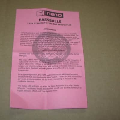 kind of lightly handled Electro-Harmonix EMPTY CARDBOARD BOX and original Owner's Manual ONLY for Nano BASSBALLS Twin Dynamic Filters for Bass (NO pedal, NO warranty / registration paperwork) 2010s image 19