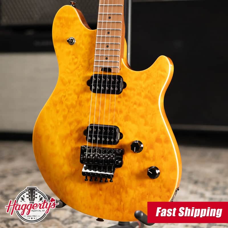 EVH Wolfgang WG Standard QM Electric Guitar - Transparent Amber image 1