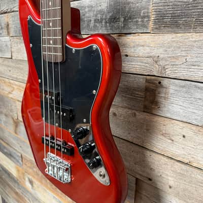 Squier Vintage Modified Jaguar Bass Special SS Candy Apple Red image 2