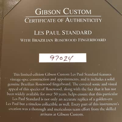 Gibson CS Les Paul 2018 - U H A Certified BRAZ Board image 3