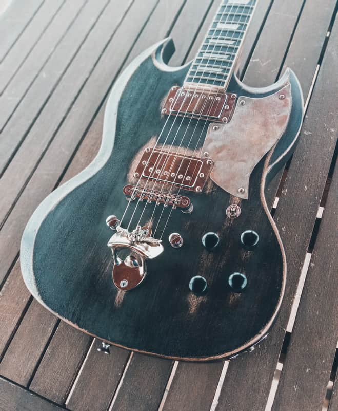 MADE TO ORDER
Custom SG - Speed Demon 2022 Black Relic/ Burgrundy Relic image 1