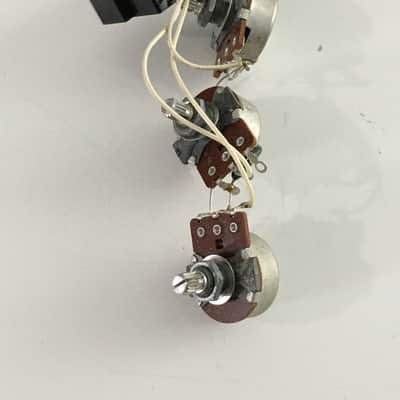 1991 Complete Vintage Fender Japan Strat Wiring Harness Pots MIJ Relic YM50 Switch 62 image 6