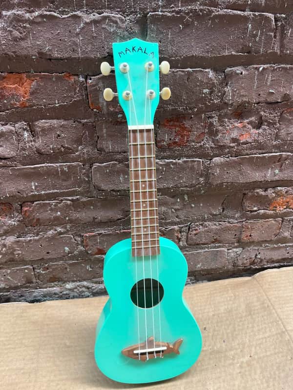 Makala Ukulele – Turquoise/Seafoam Green – Shark Bridge – Used, Good Condition image 1