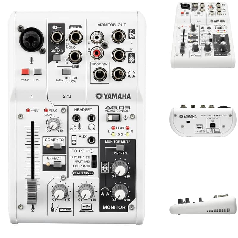 New - Yamaha AG03 3-Channel Studio Live Mixer & USB Audio Interface with Built-in DSP Bild 1